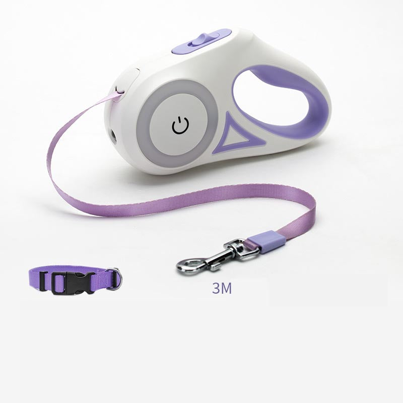 Retractable Dog Leash with Collar – 3M/5M Automatic No-Pull Pet Lead for Small, Medium & Large Dogs
