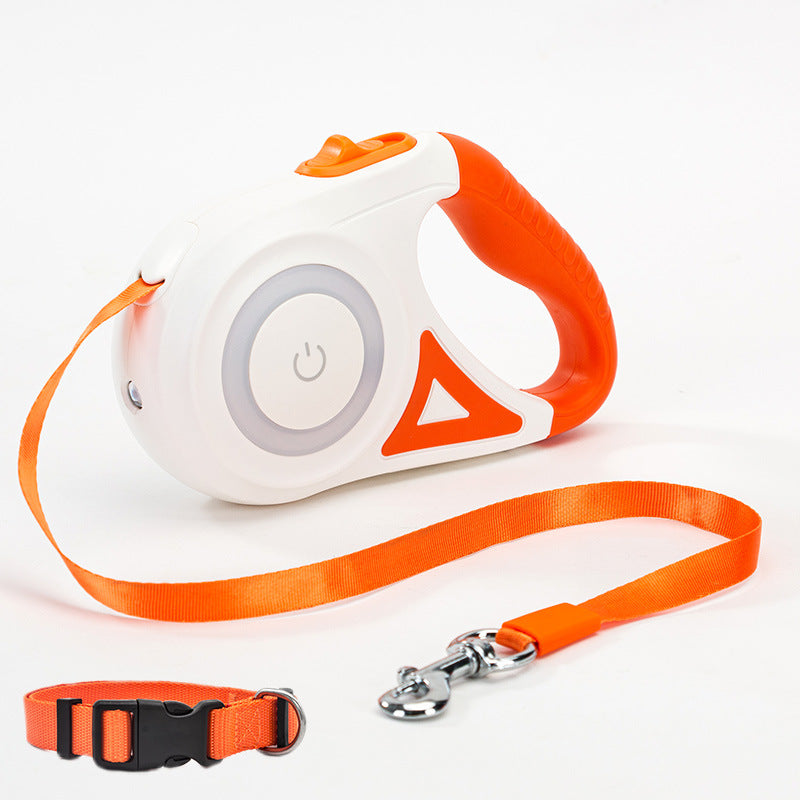 Retractable Dog Leash with Collar – 3M/5M Automatic No-Pull Pet Lead for Small, Medium & Large Dogs