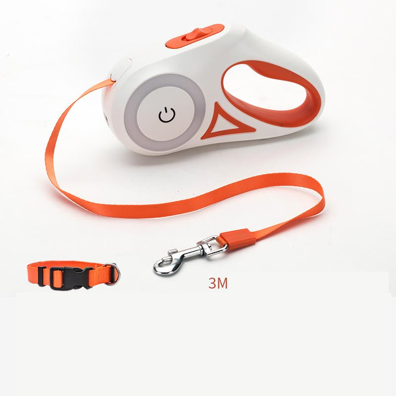 Retractable Dog Leash with Collar – 3M/5M Automatic No-Pull Pet Lead for Small, Medium & Large Dogs