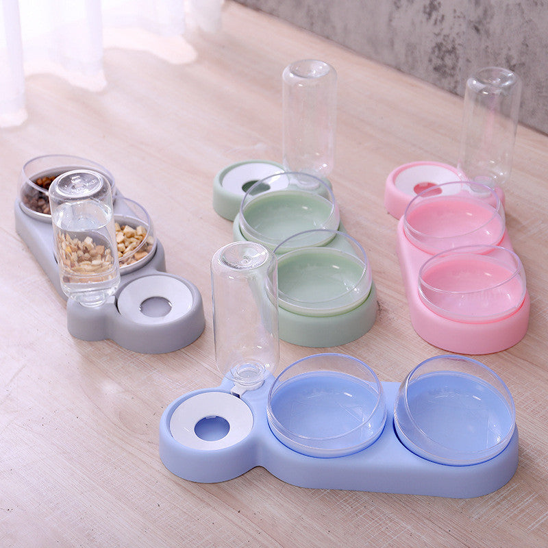 Automatic Feeder Bowl With Water Fountain