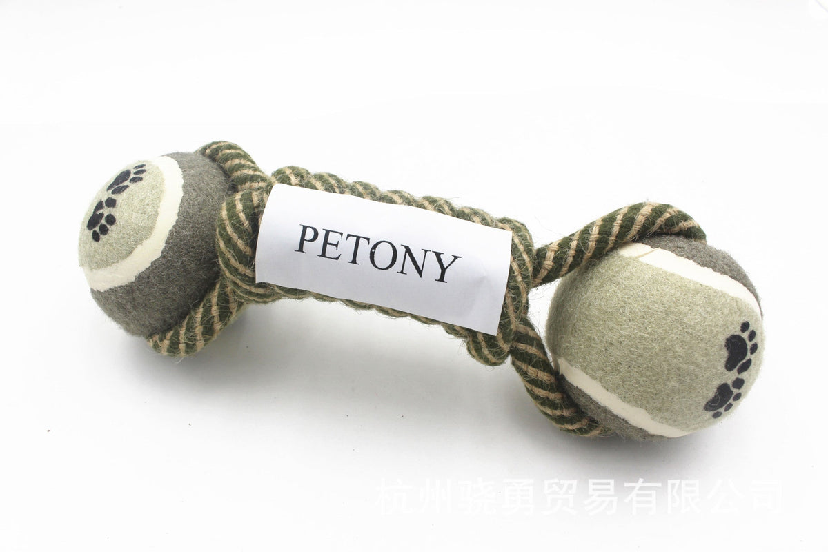 Pet Dumbbell Rope Tennis Ball