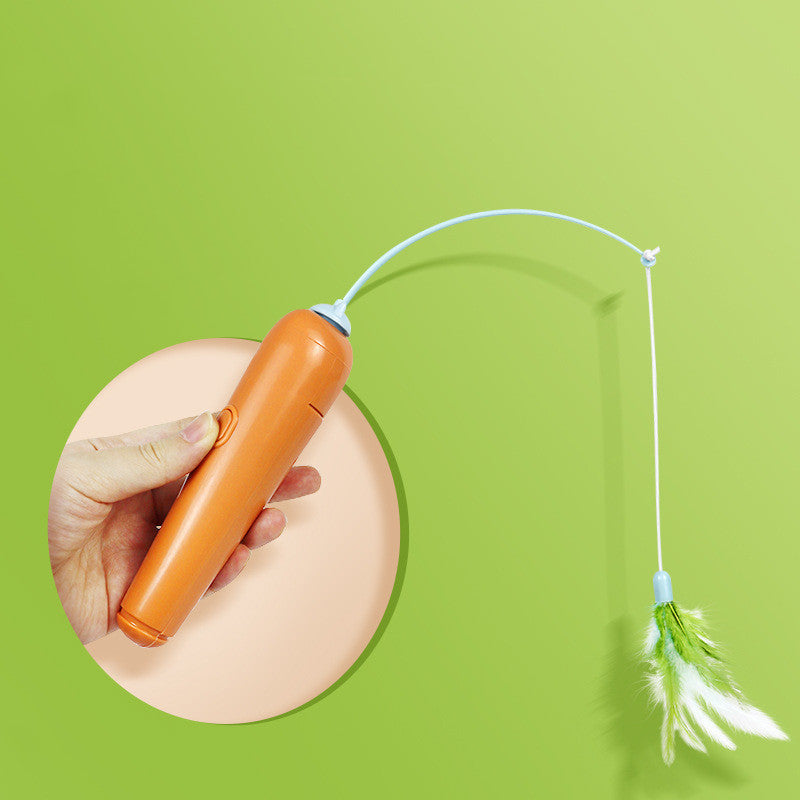 2 In 1 Pet Cat Toy With Feather