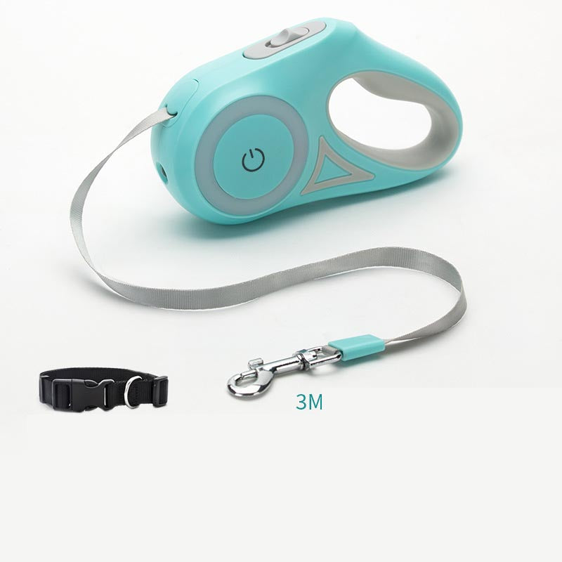 Retractable Dog Leash with Collar – 3M/5M Automatic No-Pull Pet Lead for Small, Medium & Large Dogs