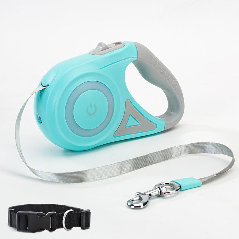 Retractable Dog Leash with Collar – 3M/5M Automatic No-Pull Pet Lead for Small, Medium & Large Dogs