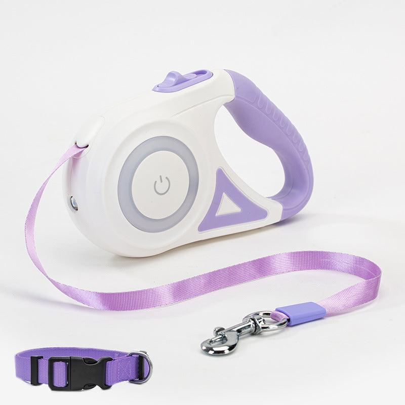Retractable Dog Leash with Collar – 3M/5M Automatic No-Pull Pet Lead for Small, Medium & Large Dogs