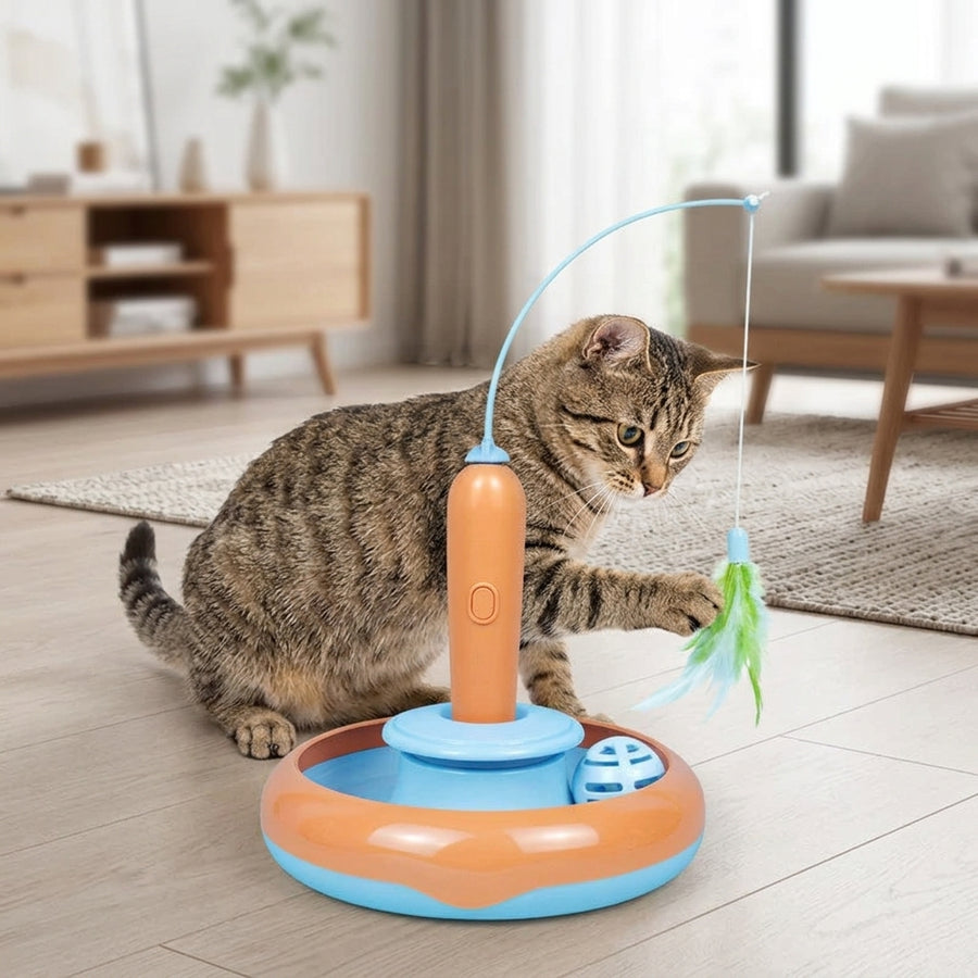 2 In 1 Pet Cat Toy With Feather