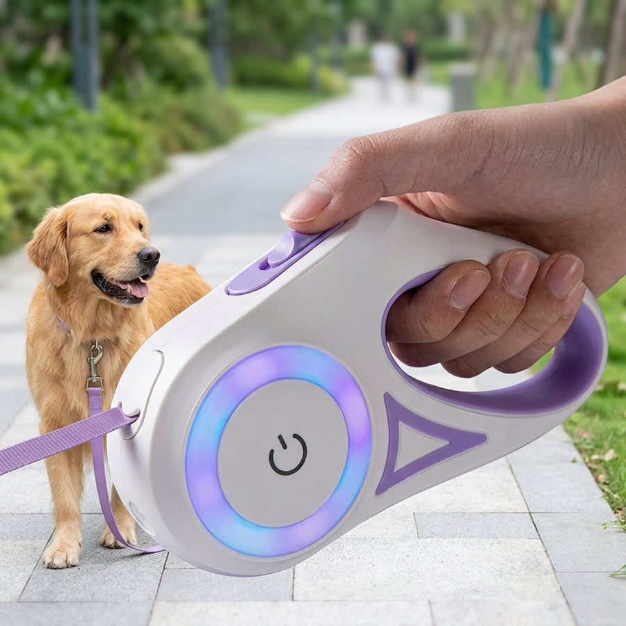 Retractable Dog Leash with Collar – 3M/5M Automatic No-Pull Pet Lead for Small, Medium & Large Dogs
