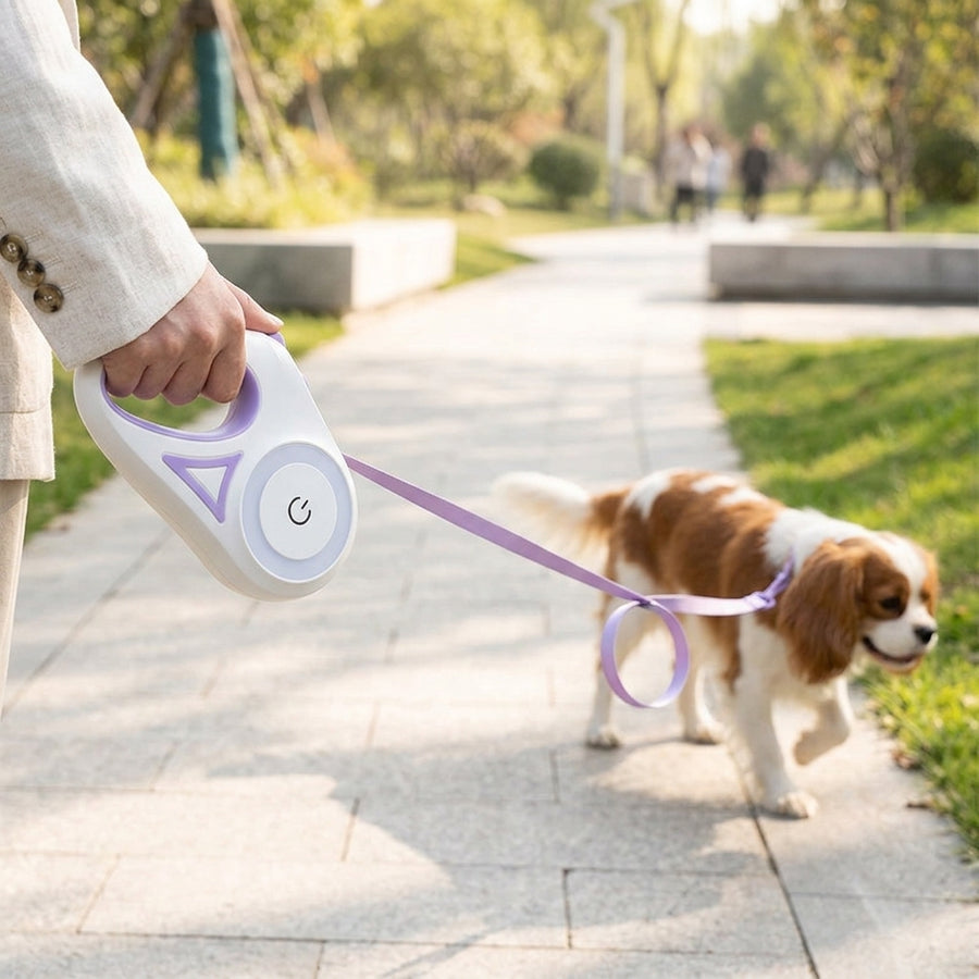 Retractable Dog Leash with Collar – 3M/5M Automatic No-Pull Pet Lead for Small, Medium & Large Dogs