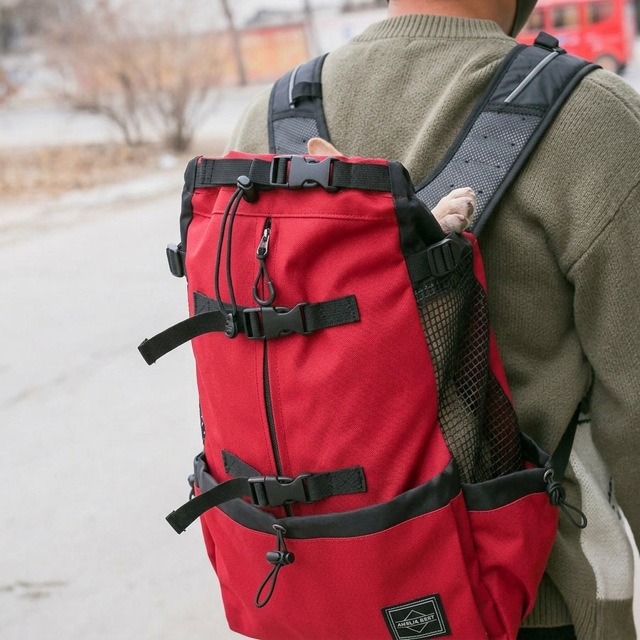 Portable Dog Carrier Backpack – Comfortable Travel Carrier for Small Dogs & Puppies