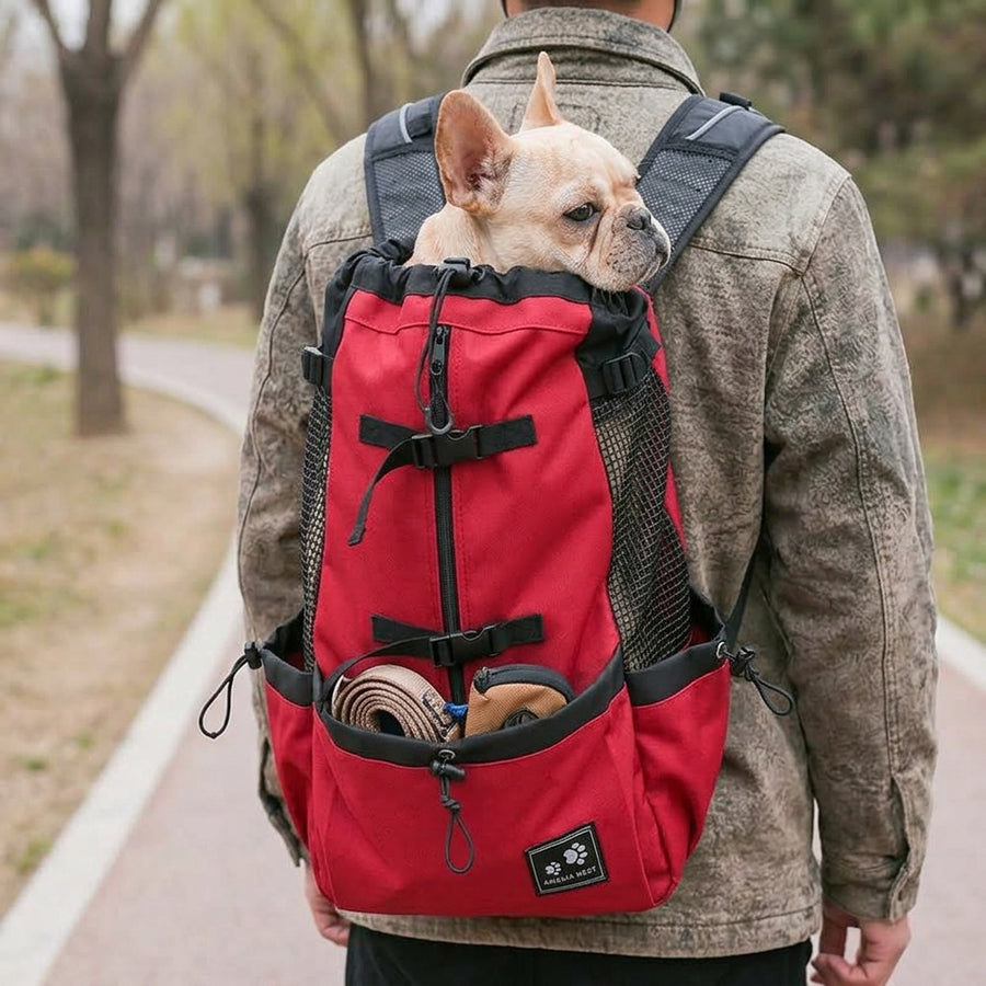Portable Dog Carrier Backpack – Comfortable Travel Carrier for Small Dogs & Puppies