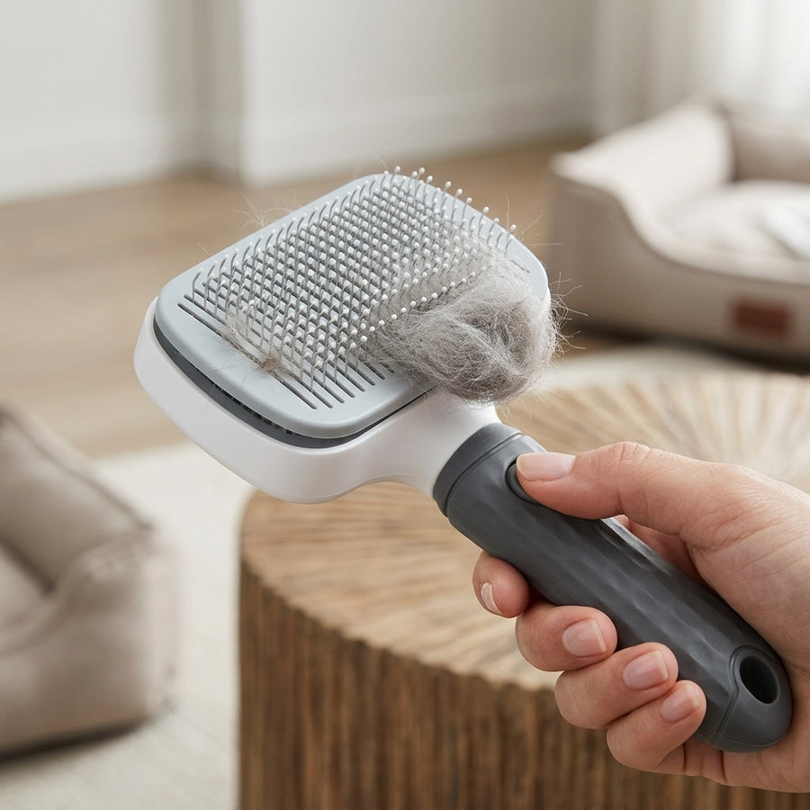 Self-Cleaning Pet Grooming Brush for Dogs & Cats
