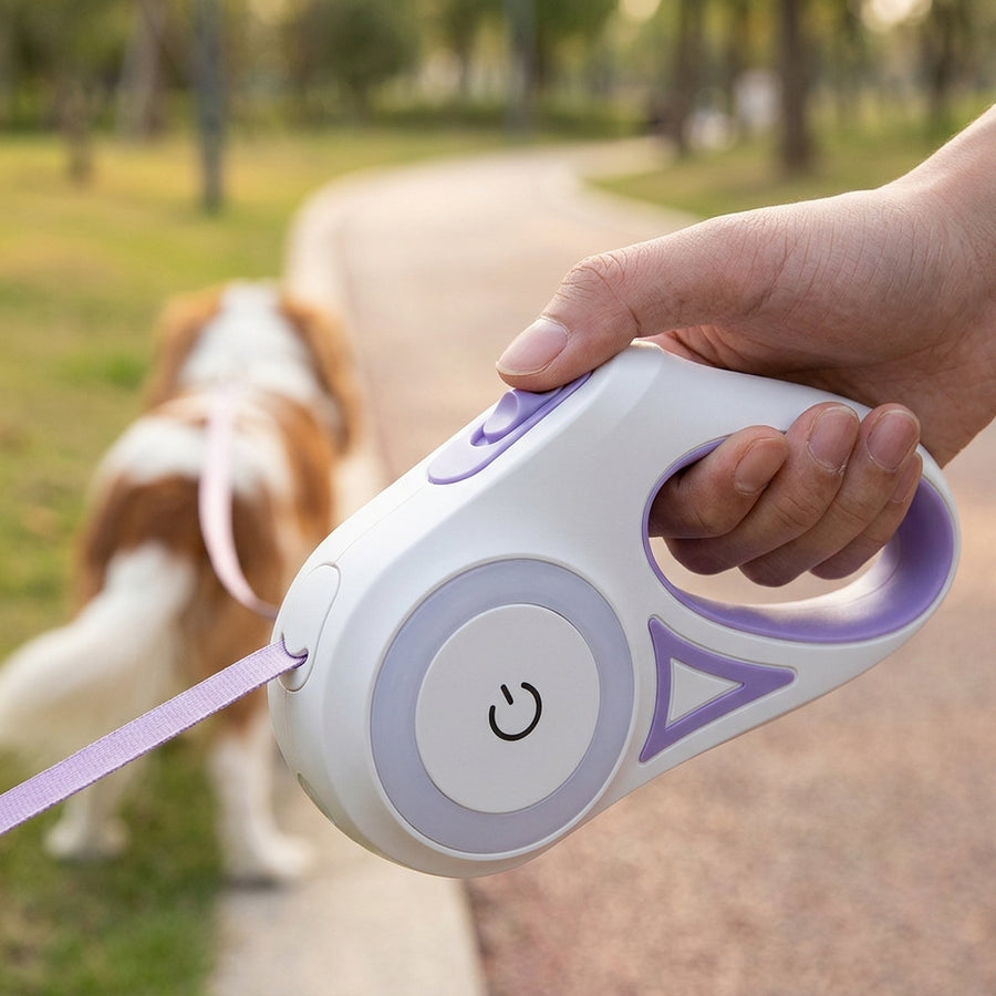 Retractable Dog Leash with Collar – 3M/5M Automatic No-Pull Pet Lead for Small, Medium & Large Dogs