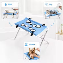 Foldable Pet Grooming Hammock Stand – Make Bath Time Easy for Dogs & Cats