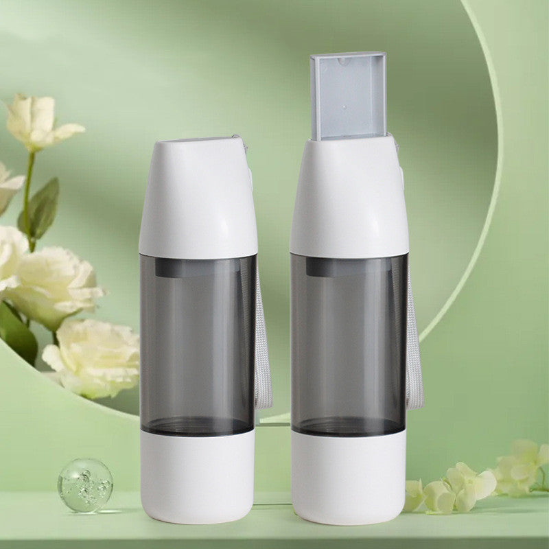 2-in-1 Portable Pet Water Bottle – 350ml Leak-Proof Bottle with Food Storage