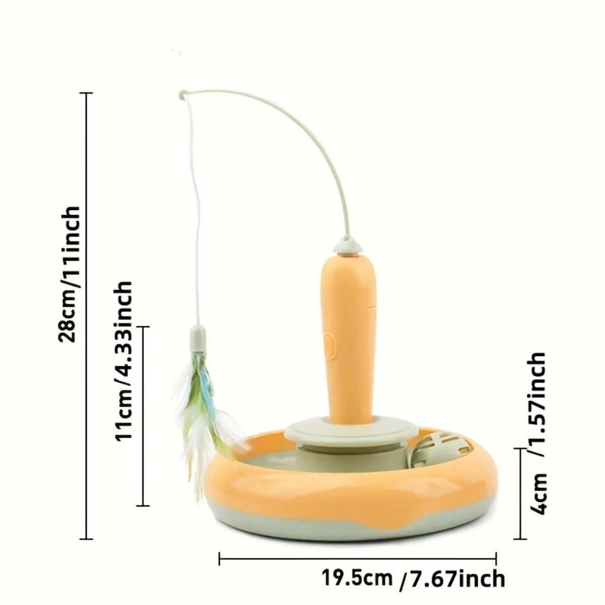 2 In 1 Pet Cat Toy With Feather