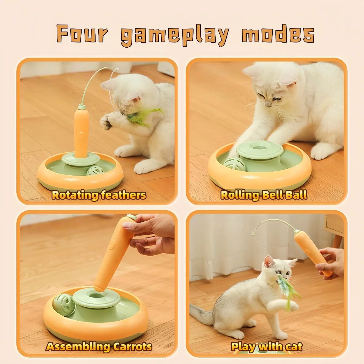 2 In 1 Pet Cat Toy With Feather