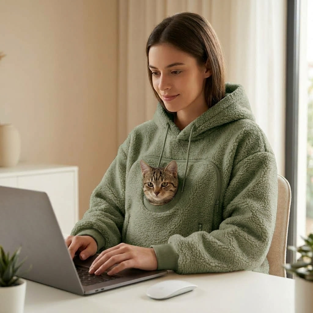 Pouch Hoodie for Dogs & Cats — Hands-Free Pet Carrier