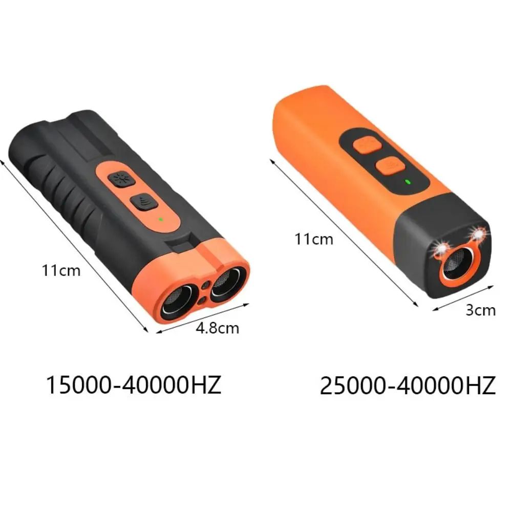 Rechargeable Ultrasonic Dog Repeller & Training Device with LED Flashlight