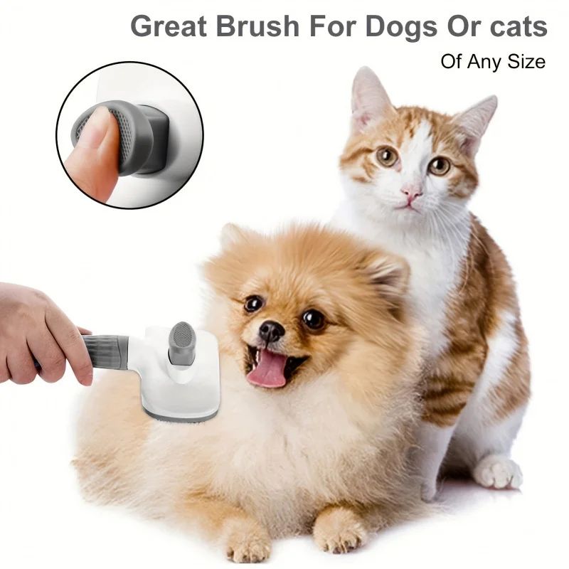 Self-Cleaning Pet Grooming Brush for Dogs & Cats