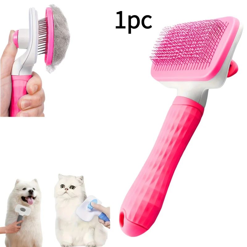 Self-Cleaning Pet Grooming Brush for Dogs & Cats